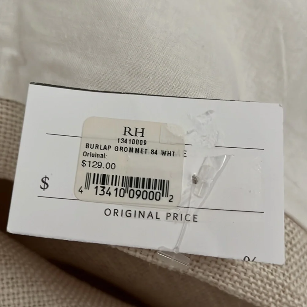 Restoration Hardware off white curtain